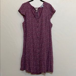 American Eagle floral button up dress